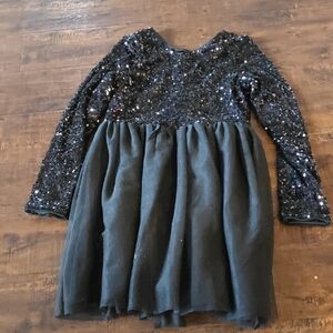 Cat & Jack Black Sequin Dress 5/$15